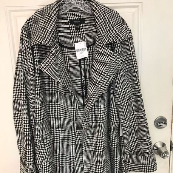 Forever 21 plus size peacoat new with tags waist tie - Picture 2 of 7